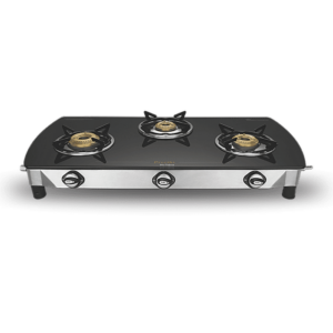 Preethi Blue Flame Blaze, 3 Burner Glass top Gas stove, 5 Yr Glass-Burner Warranty