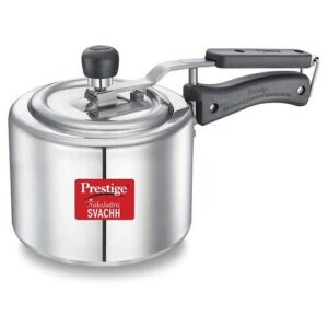 Prestige Nakshatra Svachh Aluminium Spillage Control Pressure Cooker, 2 L (Silver)