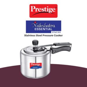 Prestige Nakshatra Essential Svachh Stainless Steel Pressure Cooker 3.0 L
