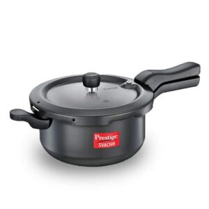 Prestige Svachh Hard Anodised Spillage Control Senior Pressure Cooker, 5 L (Black)