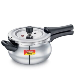Prestige Deluxe Alpha Svachh Stainless Steel Spillage Control Mini Handi Pressure Cooker, 3 L (Silver)