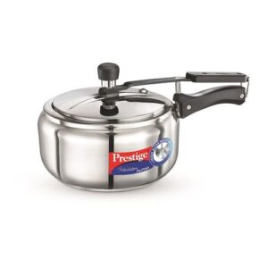 Prestige Nakshatra Alpha Stainless Steel Gas and Induction Compatible Pressure Cooker, 3.5 L (Silver)