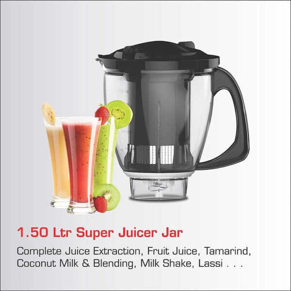 Vidiem Eva Premium 750W Mixer Grinder with 5 Jars (Lavendar) - Image 7