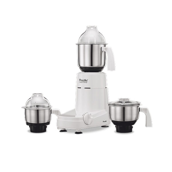 Preethi Chef Pro Mixer Grinder 750 Watt with 3 Jars (White)