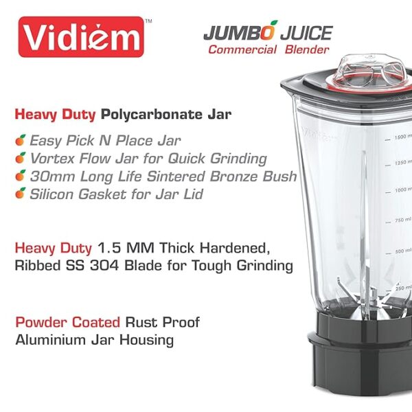 VIDIEM JUMBO JUICER 1000W MIXER GRINDER - Image 3