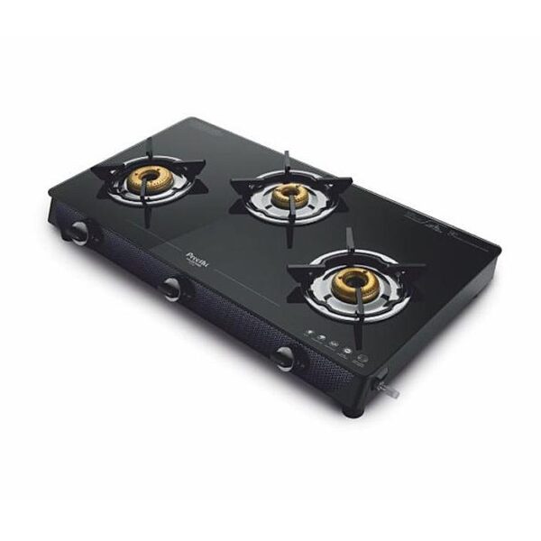 Preethi Valentino Carbon 3 Burner Glass Top Gas Stove - Image 3