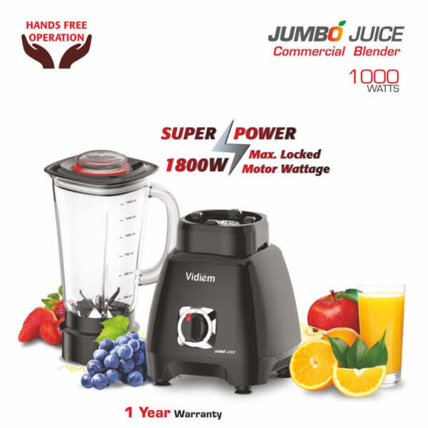 VIDIEM JUMBO JUICER 1000W MIXER GRINDER - Image 2
