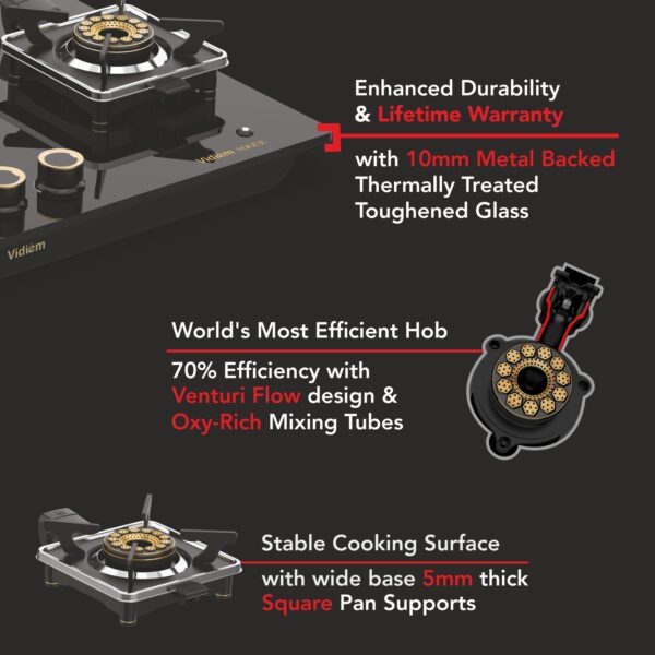VOGUE 3-Burner Gas Cooktop - Image 4