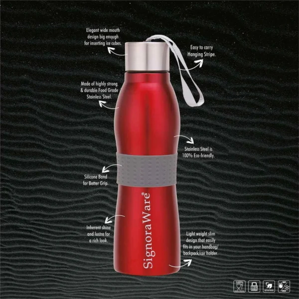 Signoraware Mobilio Steel Water Bottle 1000 ml. (Coloured) - Image 2
