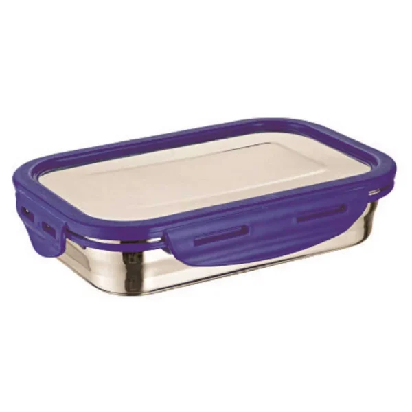 Signoraware Lock N Store Steel Rectangular 400 ml. with Steel Lid - Image 3