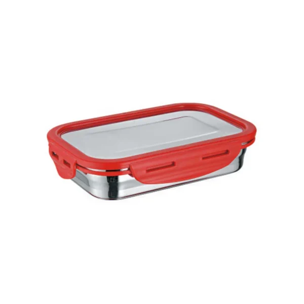 Signoraware Lock N Store Steel Rectangular 800 ml. with Steel Lid