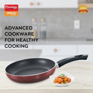 Prestige Omega Deluxe Aluminium Induction Base Non-Stick Fry Pan (Red)