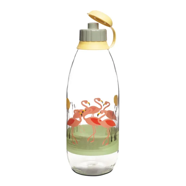 Signoraware Flamingo Glass Bottle 1 Ltr.