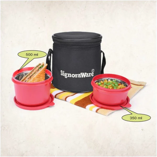 Signoraware Monarch Executive Small Microsafe Steel Lunch Box - Image 5