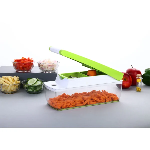 SignoraWare 14 in 1 Multi-Purpose Vegetable and Fruit Chopper, Fruit Grater, Slicer Dicer, Chipper, Peeler | Hand Chopper, Cutter | Best Kitchen Tool Accessories - Image 4