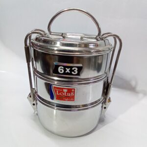 STAINLESS STEEL TIFFIN CARRIER (6×3)