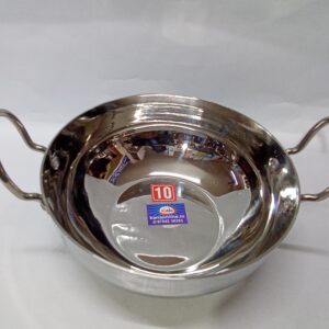 STAINLESS STEEL KADAI (SIZE:10)