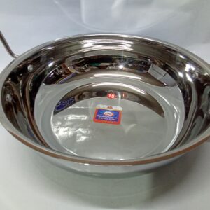STAINLESS STEEL KADAI (SIZE:15)