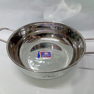 STAINLESS STEEL KADAI (SIZE:14)