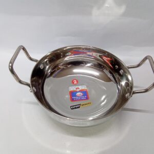 STAINLESS STEEL KADAI (SIZE:2)