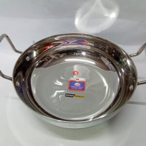 STAINLESS STEEL KADAI (SIZE:5)