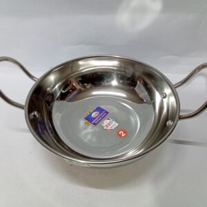 STAINLESS STEEL KADAI (SIZE:2)