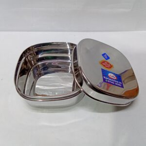 STAINLESS STEEL SQUARE LUNCH BOX/TIFFIN BOX (NO:4)