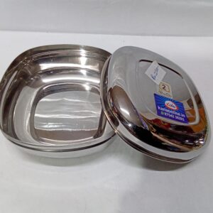 STAINLESS STEEL SQUARE LUNCH BOX/TIFFIN BOX (NO:2)