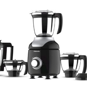 Butterfly ZieraChrome 750 Watt Mixer Grinder | 5 Jars | Uniform Grinding with Tornado Blade & Lid | Long Lasting Annealed SS Jars | Torx21 Motor| Juicer/Blender Jar | 5 Years Warranty