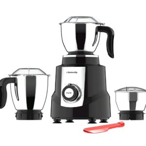 Butterfly Magnum 1.2 HP Mixer Grinder 3 Jar | 100% Copper Motor | 3 Stainless Steel Multipurpose Jars | ABS Body | Handsfree Operation | Black