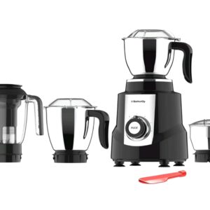 Butterfly Magnum 1.2HP Mixer Grinder with 4 Jars | 100% Copper Motor | 3 Stainless Steel Multipurpose Jars and 1 Juicer Jar | ABS Body | Handsfree Operation| Black