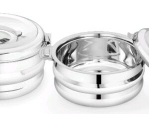 MAHAA Orchid Stainless Steel Insulated Casserole – Snug-Fit Lock, Rust-Free & Stylish Hot Pot, Hot Pot for Roti-Rice-Gravy-Curry, Retains Temperature, Twist Lock