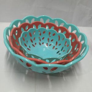 FLOWER DESIGN SERVING PLASTIC BOWL OR BASKET