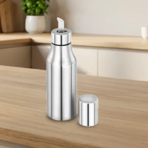 Stainless Steel Oil Dispenser: Oils, Sauces, Liquids | Dishwasher Safe, Leakproof & Long Lasting (500 ML, 1 Litre)