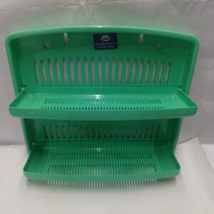 Plastic 2-Tier Wall-Mountable Utility Stand (Seafoam Green)