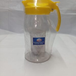 Modern Clear Plastic Oil Dispenser & Beverage Pitcher (Approx. 1 Liter) – Leak-Proof Flip-Top Lid