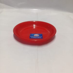 Red Round Melamine Snack Plate