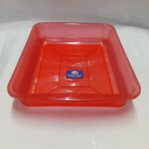 Multipurpose Translucent Red Rectangular Utility Tray