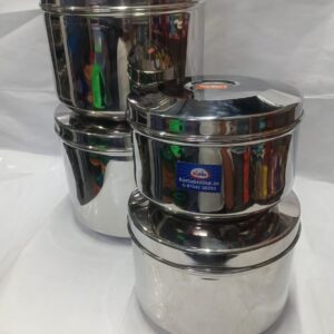 Stainless Steel Adukku Pathiram (Stainless Steel Multi-Size Storage Container Set of Four)