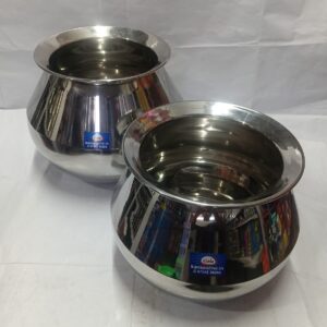 Stainless Steel Deksha (Premium Stainless Steel Wide-Mouth Handi Set)