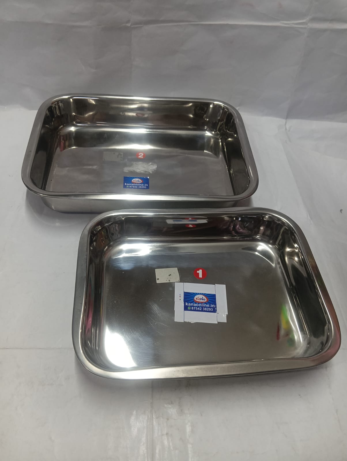 Stainless Steel Rounded Rectangular Serving Trays