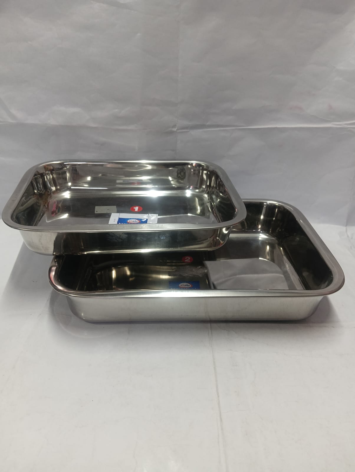 Stainless Steel Rounded Rectangular Serving Trays - Image 5