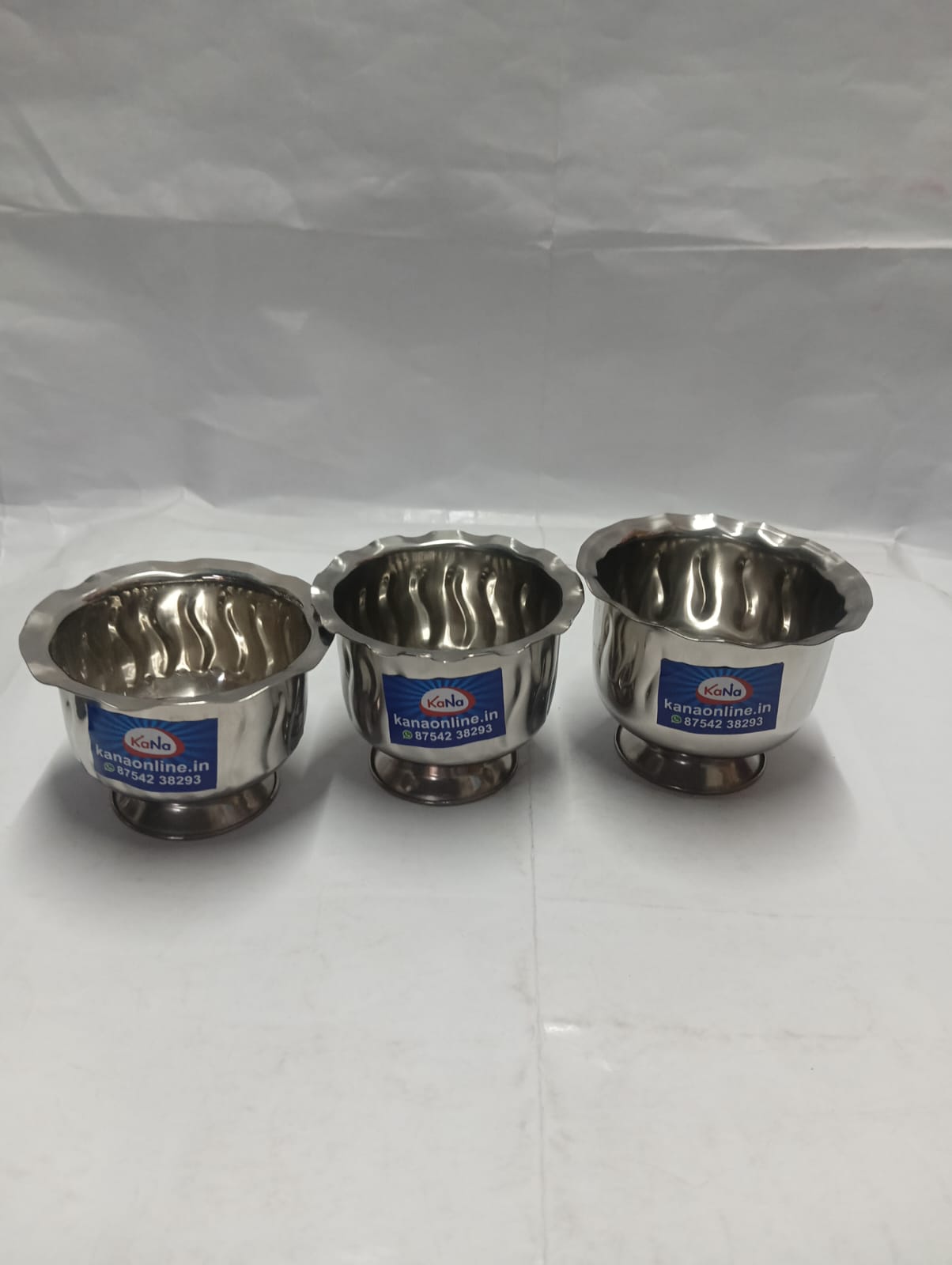 Stainless SteelFlower Designed Multi-Purpose Serving & Pooja Bowl with Stand