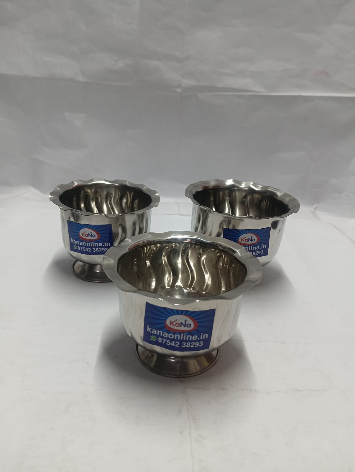 Stainless SteelFlower Designed Multi-Purpose Serving & Pooja Bowl with Stand - Image 2