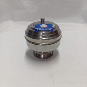 Stainless Steel Kumkum/Sandal Pedestal Box