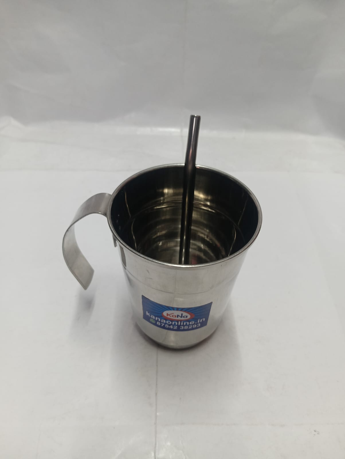 Stainless Steel Feeding Mug with Built-in Straw - Image 4