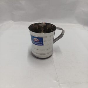 Stainless Steel Wide-Rim Tapered Line Mug