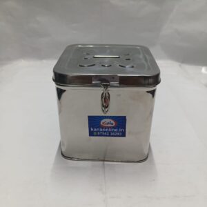 Stainless Steel Square Undiyal (Hundi/Piggy Bank/Money Box)