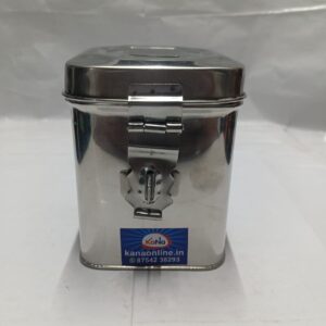 Stainless Steel Square Locking Undiyal (Hundi/Piggy Bank)