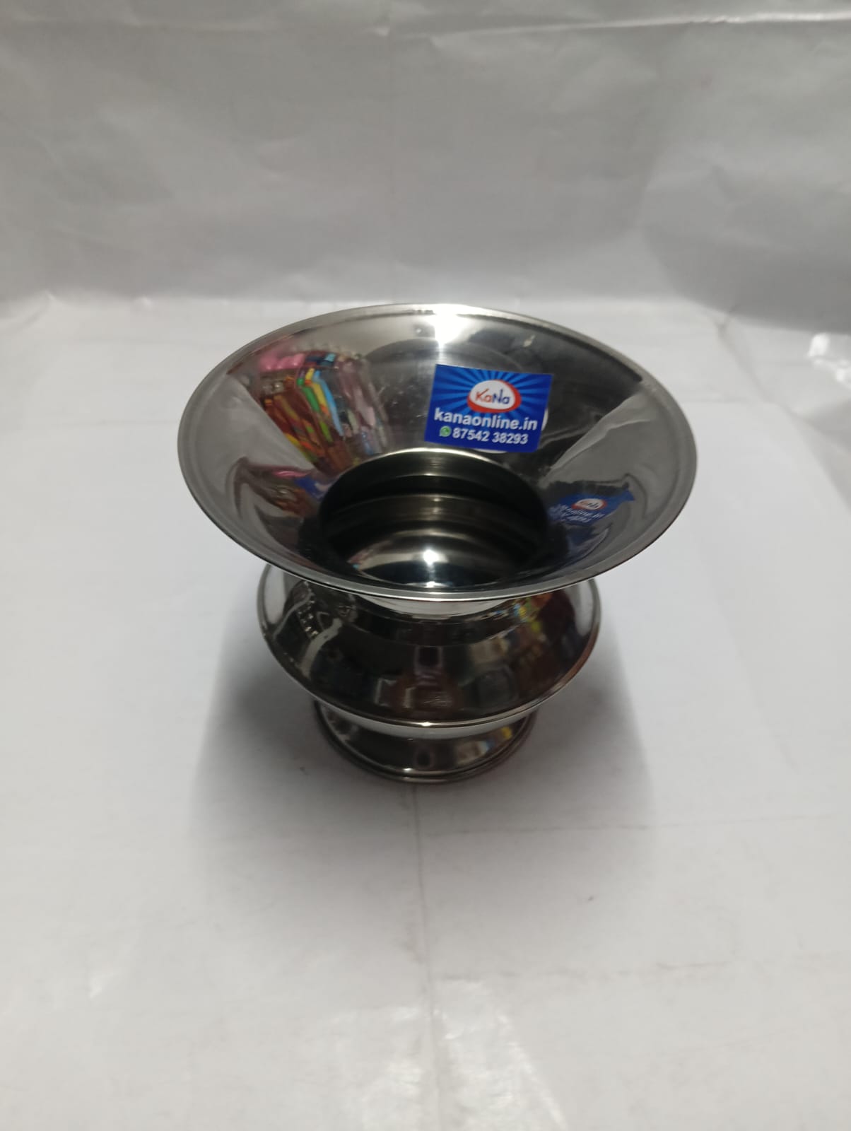 Stainless Steel KUMBA (Stainless Steel Betel Spittoon with Stand Base) - Image 2